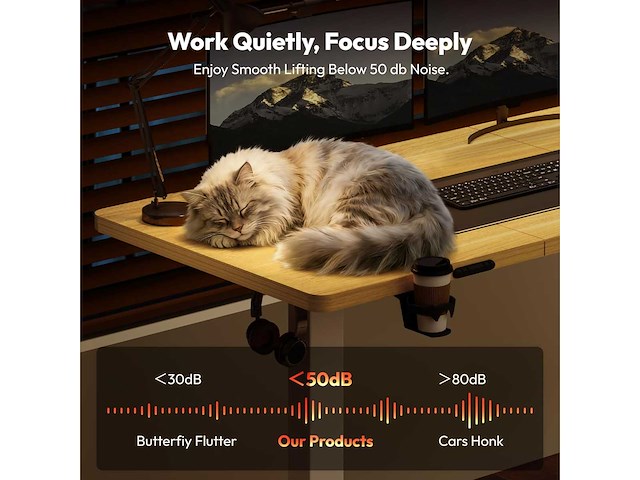 Elektrisch zit-staand bureau 140x60 cm - afbeelding 8 van  10