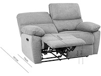 Elektrische 2-zitter bank met usb-netvoeding - antracietstof - afbeelding 4 van  13