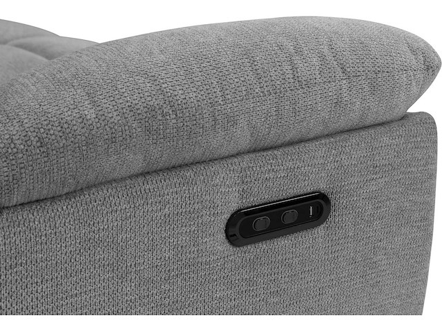 Elektrische 2-zitter bank met usb-netvoeding - antracietstof - afbeelding 12 van  13