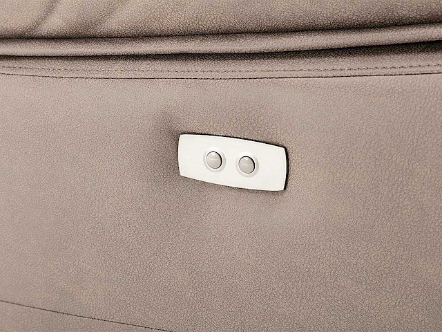 Elektrische 3-zits relaxbank in taupe stof - afbeelding 4 van  5