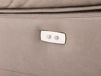 Elektrische 3-zits relaxbank in taupe stof - afbeelding 4 van  5