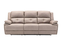 Elektrische 3-zits relaxbank in taupe stof - afbeelding 6 van  8