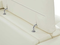 Elektrische 3-zits relaxbank in wit koeleerleer - afbeelding 2 van  15