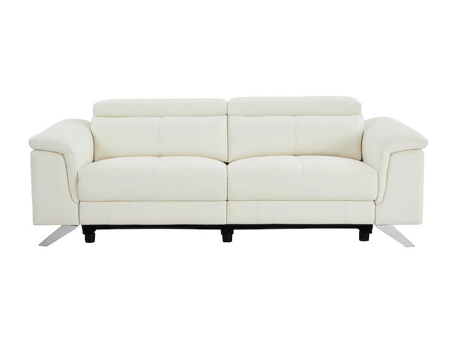 Elektrische 3-zits relaxbank in wit koeleerleer - afbeelding 10 van  15