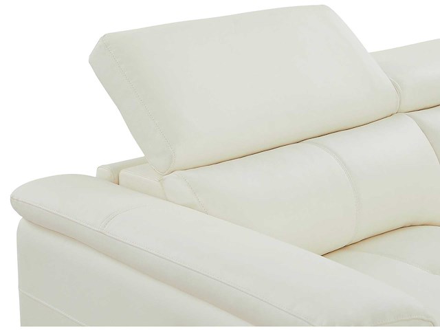 Elektrische 3-zits relaxbank in wit koeleerleer - afbeelding 14 van  15