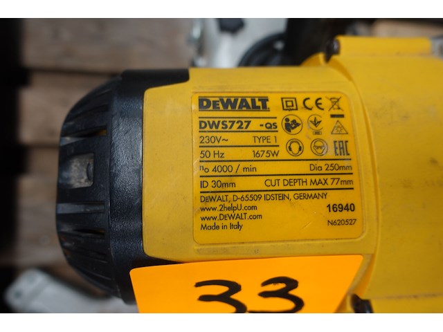 Elektrische afkortzaagmachine dewalt - afbeelding 4 van  4