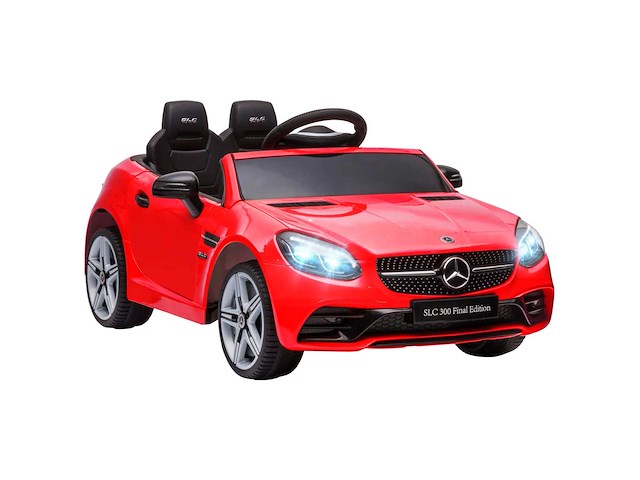Elektrische auto kids rijbewijs mercedes slc 300 12v v. maximaal 5 km/u licht geluidseffecten rode afstandsbediening - afbeelding 2 van  11