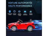 Elektrische auto kids rijbewijs mercedes slc 300 12v v. maximaal 5 km/u licht geluidseffecten rode afstandsbediening - afbeelding 6 van  11