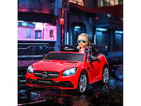 Elektrische auto kids rijbewijs mercedes slc 300 12v v. maximaal 5 km/u licht geluidseffecten rode afstandsbediening - afbeelding 9 van  11