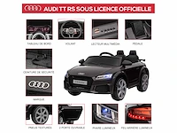 Elektrische auto kinder-elektrische auto audi tt rs 12 v 30 w v. maximaal 3 km/u afstandsbediening 2,4g geluidseffecten + fel zwart - afbeelding 4 van  5