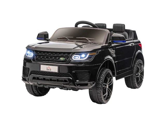 Elektrische auto kinderen elektrisch voertuig 12v dubbele motoren 3 tot 5 km/u 110 x 68 x 52cm zwart - afbeelding 3 van  10