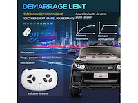 Elektrische auto kinderen elektrisch voertuig 12v dubbele motoren 3 tot 5 km/u 110 x 68 x 52cm zwart - afbeelding 7 van  10