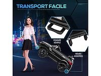 Elektrische auto kinderen elektrisch voertuig 12v dubbele motoren 3 tot 5 km/u 110 x 68 x 52cm zwart - afbeelding 8 van  10