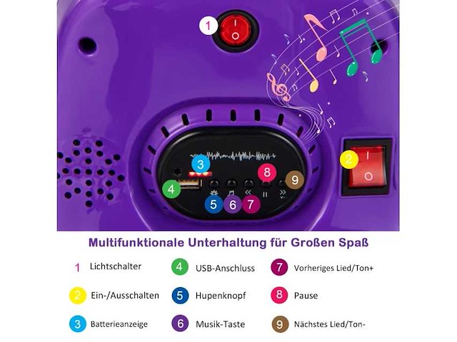 Elektrische auto voor kinderen 66,5 x 47,6 cm - afbeelding 3 van  4