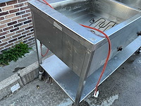 Elektrische bain-marie / warmhoudwagen — 3 vaks, rvs, op wielen - afbeelding 10 van  16
