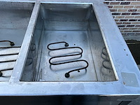 Elektrische bain-marie / warmhoudwagen — 3 vaks, rvs, op wielen - afbeelding 13 van  16
