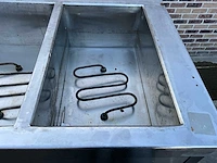 Elektrische bain-marie / warmhoudwagen — 3 vaks, rvs, op wielen - afbeelding 13 van  16