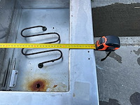 Elektrische bain-marie / warmhoudwagen — 3 vaks, rvs, op wielen - afbeelding 10 van  16