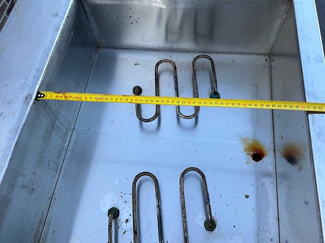 Elektrische bain-marie / warmhoudwagen — 3 vaks, rvs, op wielen - afbeelding 14 van  16