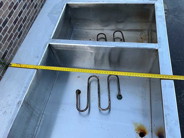 Elektrische bain-marie / warmhoudwagen — 3 vaks, rvs, op wielen - afbeelding 16 van  16