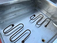 Elektrische bain-marie / warmhoudwagen — 3 vaks, rvs, op wielen - afbeelding 4 van  16