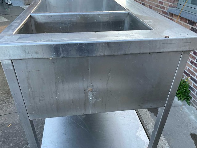 Elektrische bain-marie / warmhoudwagen — 3 vaks, rvs, op wielen - afbeelding 8 van  16