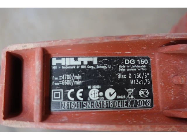 Elektrische betonschuurmachine hilti - afbeelding 4 van  6