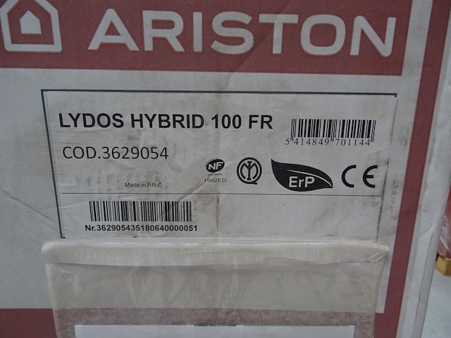 Elektrische boiler lydos ariston 100l - afbeelding 2 van  3