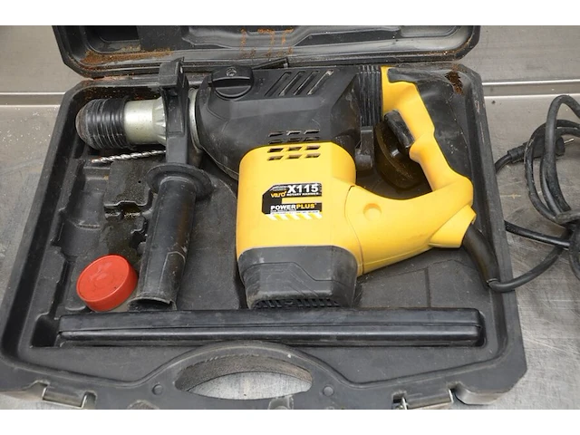 Elektrische boorhamer powerplus x115 in pvc koffer (niet getest) - afbeelding 2 van  6