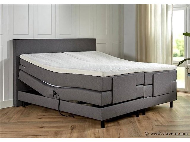 Elektrische boxspring serie verona, afmeting 180 x 200, antraciet - afbeelding 1 van  6