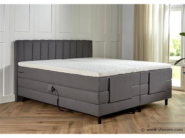 Elektrische boxspring serie vienna, afmeting 160 x 200, antraciet - afbeelding 2 van  6
