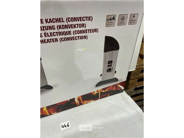 Elektrische convectie kachel 2000w 3 standen regelbare thermostaat - afbeelding 3 van  3