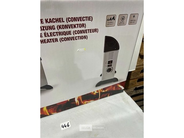 Elektrische convectie kachel 2000w 3 standen regelbare thermostaat - afbeelding 3 van  3