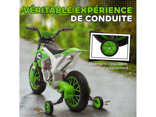 Elektrische cross-motorfiets voor kinderen van 3 tot 5 jaar 12 v 3-8 km/u - afbeelding 6 van  6
