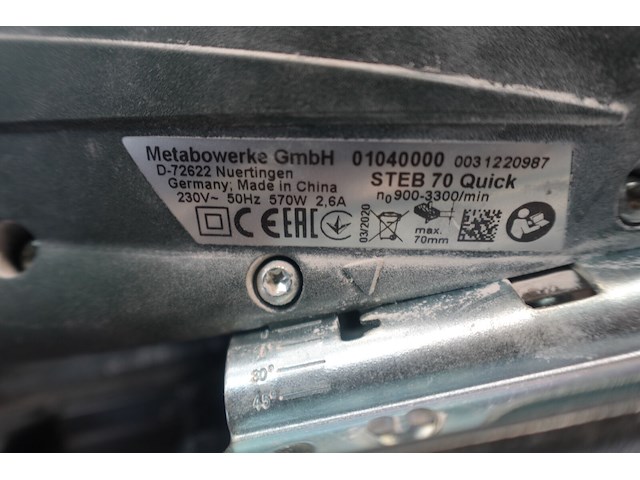 Elektrische decoupeerzaagmachine metabo - afbeelding 3 van  3