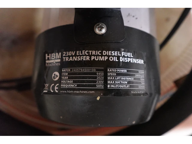 Elektrische dieselpomp hbm machines - afbeelding 2 van  3