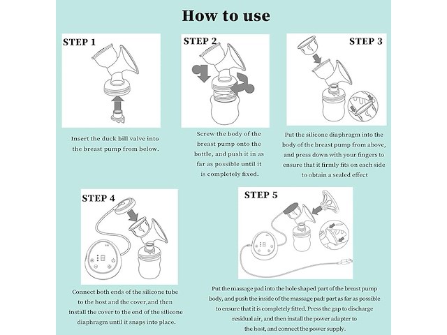 Elektrische dubbele borstpomp - afbeelding 3 van  4