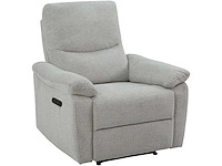 Elektrische fauteuil - lichtgrijze stof - afbeelding 2 van  7