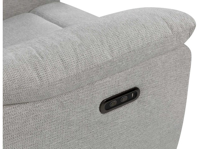 Elektrische fauteuil - lichtgrijze stof - afbeelding 4 van  7