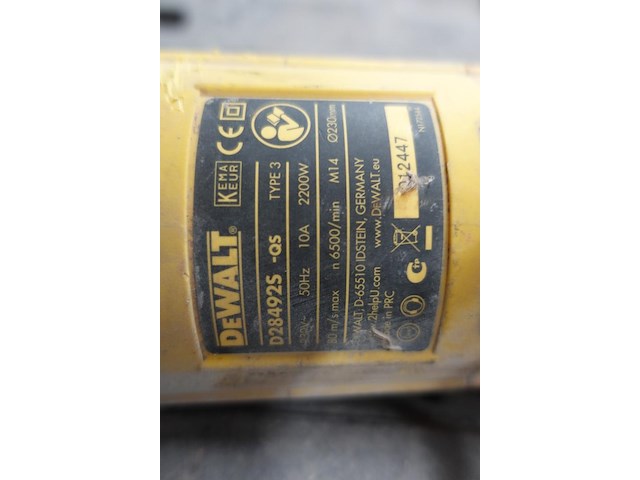 Elektrische haakse slijper dewalt - afbeelding 4 van  4