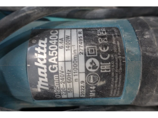 Elektrische haakse slijper makita - afbeelding 3 van  3