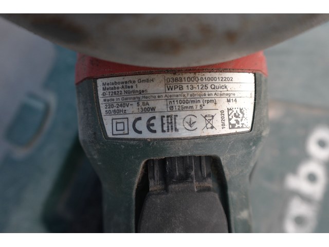 Elektrische haakse slijper metabo - afbeelding 3 van  3