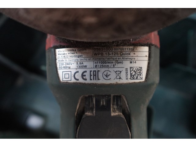 Elektrische haakse slijper metabo - afbeelding 3 van  3