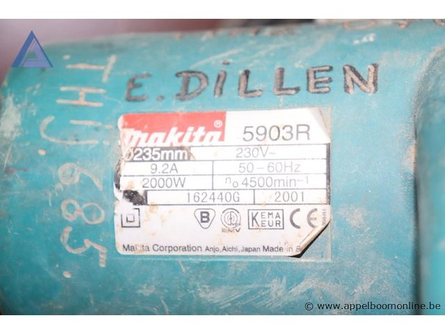 Elektrische handcirkelzaagmachine makita, 5903r - afbeelding 2 van  3