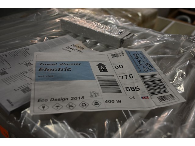 Elektrische handdoekradiator 400w - afbeelding 2 van  2