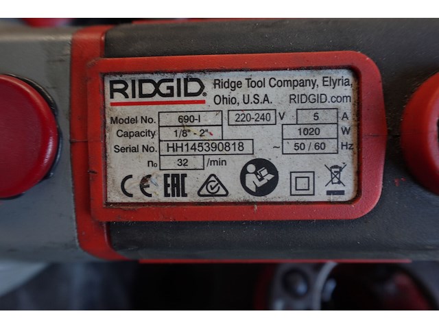Elektrische handsnijmachine ridgid - afbeelding 2 van  2