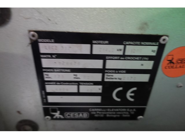 Elektrische heftruck blitz cesab - afbeelding 3 van  11