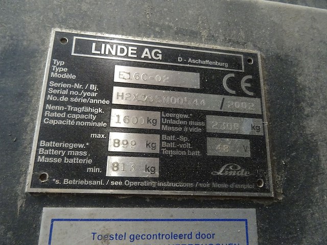 Elektrische heftruck linde - afbeelding 4 van  14