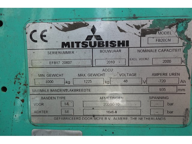 Elektrische heftruck mitsubishi - afbeelding 2 van  16