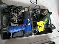Elektrische heteluchtpistool powerplus + elektrische deltaschuurmachine